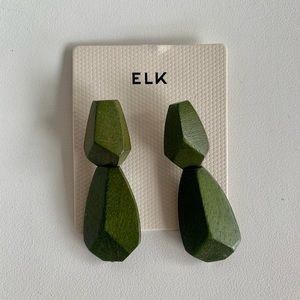 Elk the Label olive green earrings